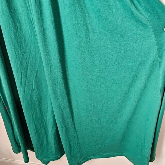 EUC LIKE NEW GREEN SCOOP NECK BUTTON DOWN SUPER MAXI LONGSLEEVE DRESS SIZE SMALL - Picture 5 of 15